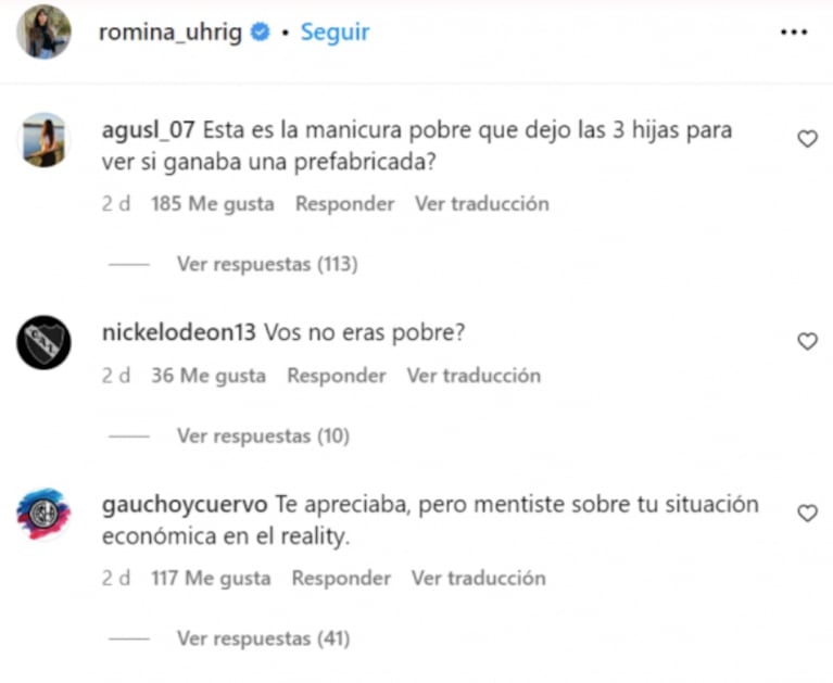 Romina Uhrig compartió una foto rodeada de lujos en su casa y en las redes la fulminaron: "¿Vos no eras pobre?"