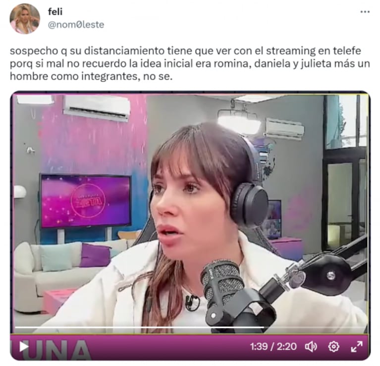 Romina Uhrig explicó por qué dejó de seguir a Julieta Poggio en las redes y generó polémica