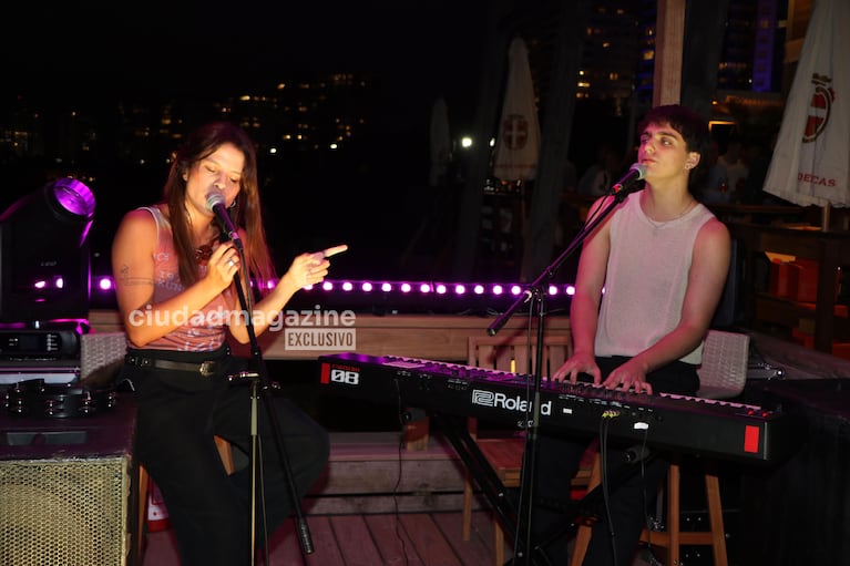 Rosario Ortega y Joaco Burgos en la noche de Punta del Este (Foto: RS).