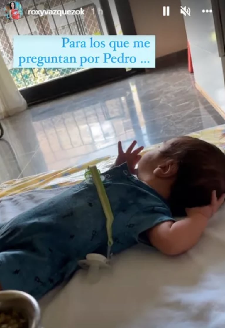 Roxy Vázquez presentó a su segundo hijo: "Para los que me preguntan por él"