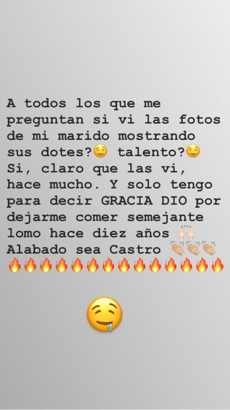 Sabrina Rojas habló de las fotos hot de Luciano Castro: "Solo tengo para decir gracias Dios por comer ese lomo"