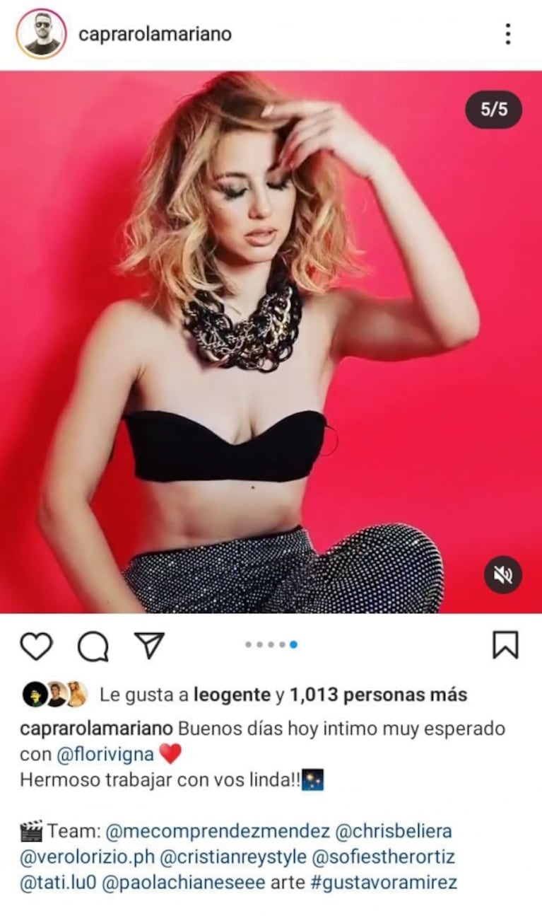 Sabrina Rojas le dedicó un gesto buena onda a Flor Vigna, la novia actual de Luciano Castro: le "likeó" una foto sensual