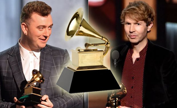 Sam Smith y Beck, los grandes ganadores de la noche. (Imagen: web)