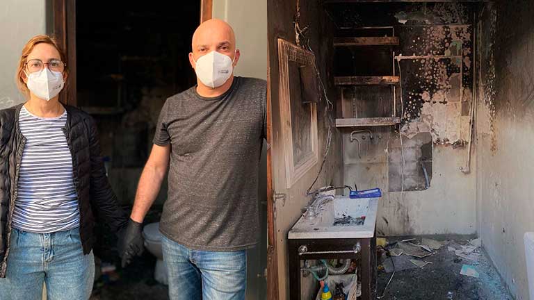 Santiago Giorgini y su esposa sufrieron un tremendo incendio en su casa: Estamos vivos