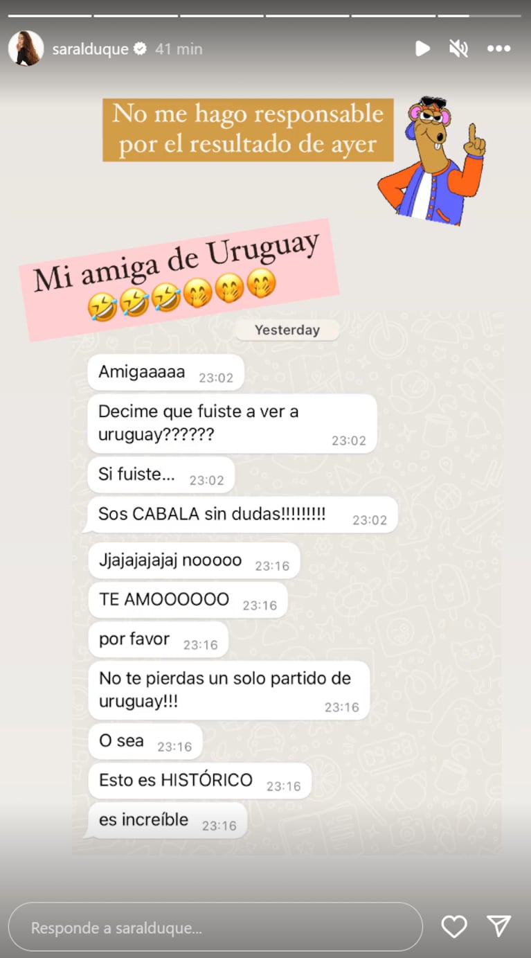 Sara Duque, la profesora de Julián Álvarez, fue a alentar a la Selección Argentina y le llovieron las críticas