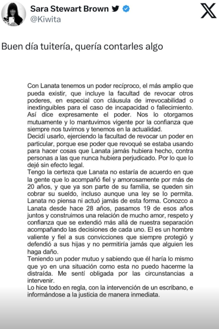 Sarah apuntó contra Elba en la Justicia.