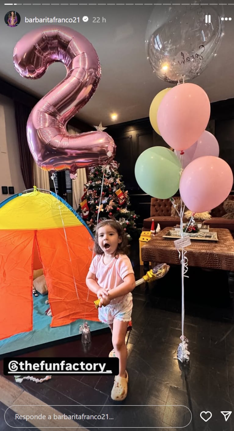 Sarah celebró sus dos años en un palacio.