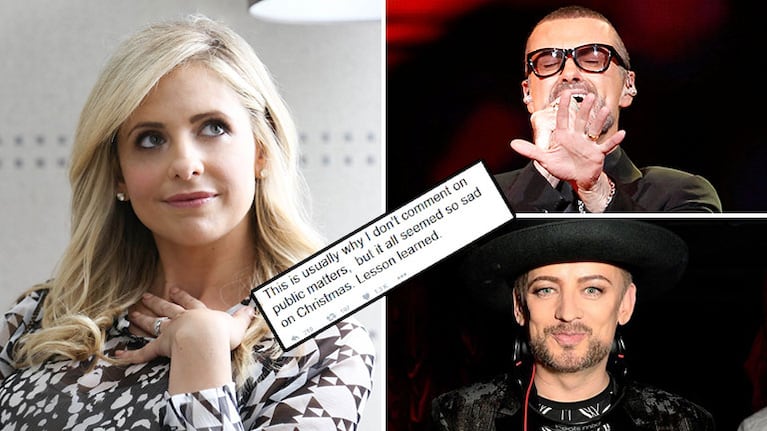 Sarah Michelle Gellar se corrigió de su confusión por los cantantes George Michael y Boy George. (Foto: Web)