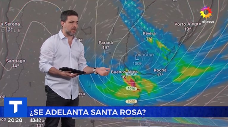 ¿Se adelanta la tormenta de Santa Rosa? (Captura: Telenoche)