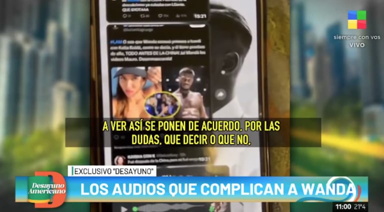 Se filtraron los audios de Kennys a Keita que podrían complicar a Wanda.