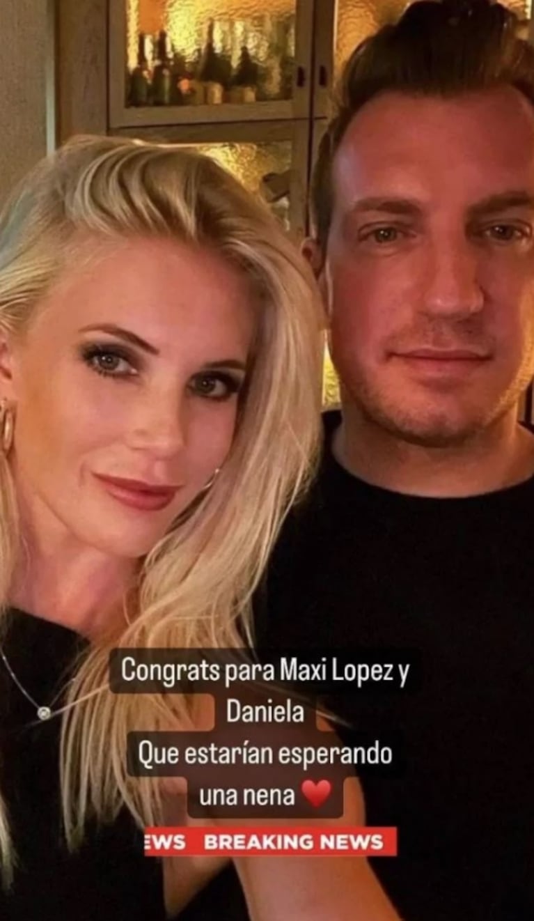 Se filtró el sexo del bebé que esperan Maxi López y Daniela Christiansson