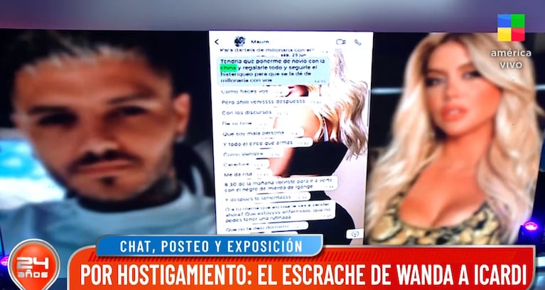 Se filtró un escandaloso chat de Mauro Icardi: maltrato a Wanda Nara y discriminación a L-Gante