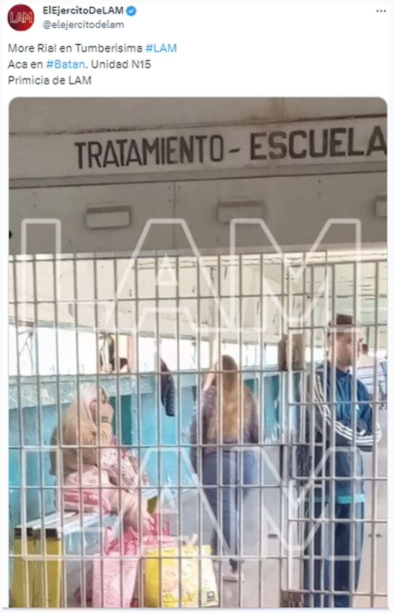 Se filtró una foto de Morena Rial visitando a su nuevo novio preso en la cárcel de Batán: “Tumberísima”