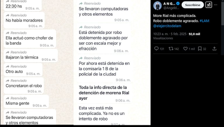 Se supo cuál habría sido el rol clave de Morena Rial en la banda delictiva