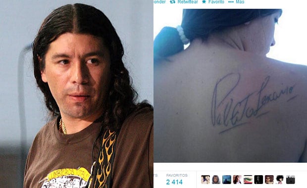 Se tatuó la firma de Pablito Lescano... ¡y no era! (Fotos: Web y Twitter)