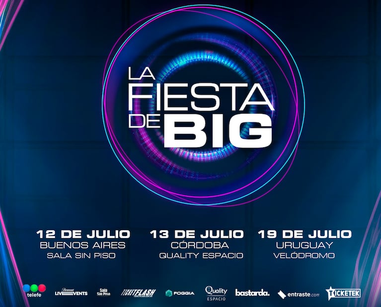 Se viene la fiesta de GH en Buenos Aires, Córdoba y Montevideo.