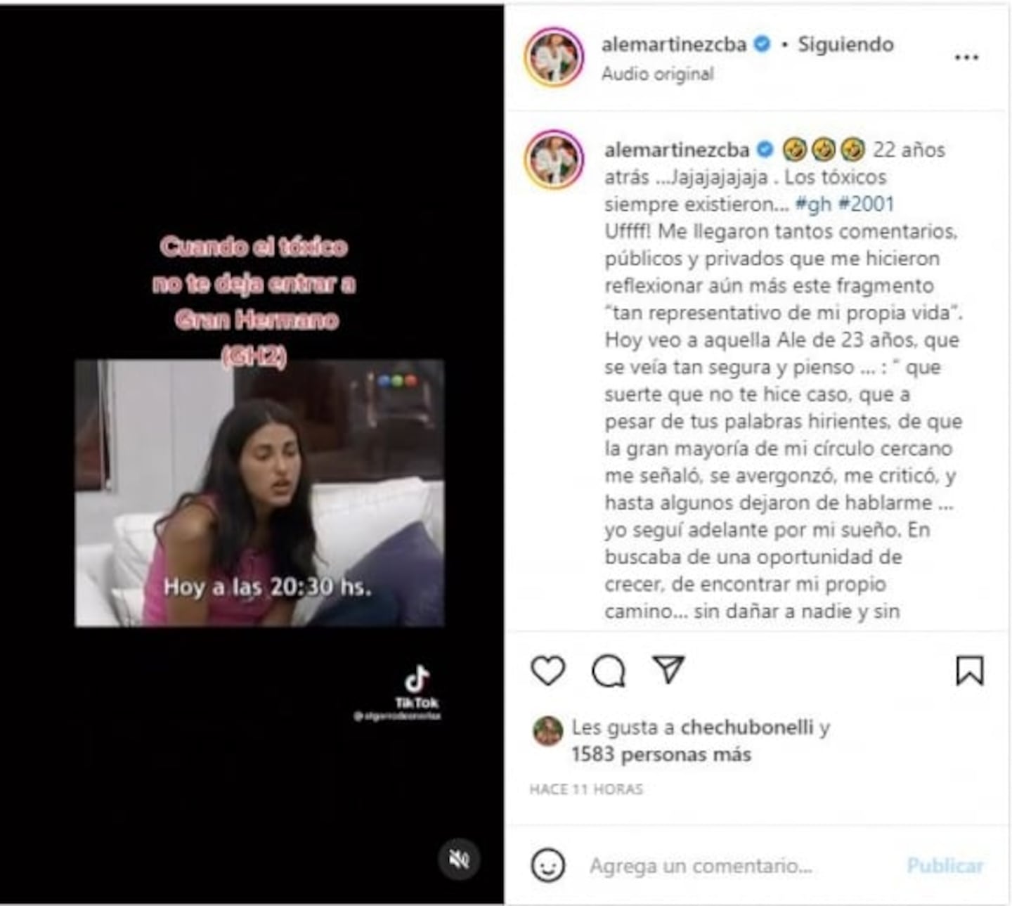 Se viralizó un video de Alejandra Martínez en Gran Hermano: 