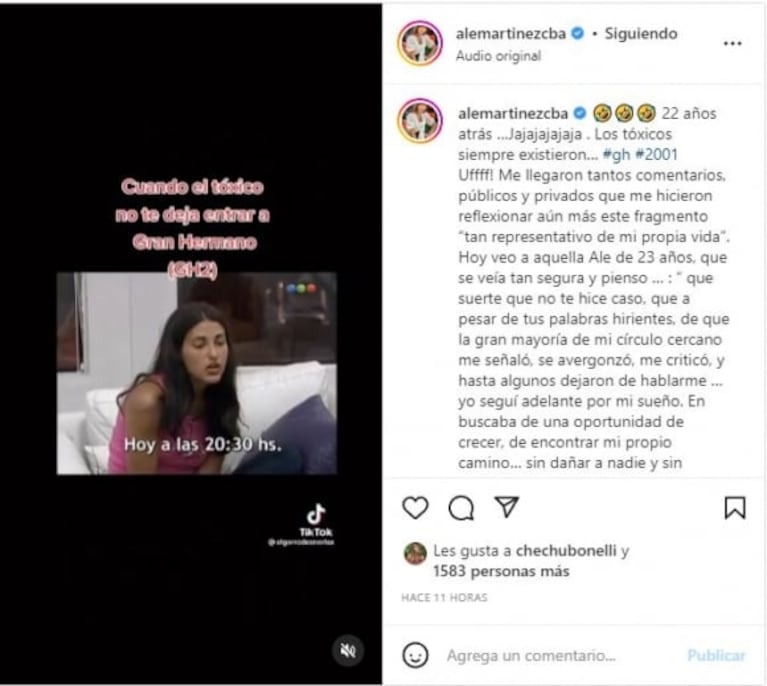 Se viralizó un video de Alejandra Martínez en Gran Hermano: "Mi novio piensa que todas las minas de acá son turras"