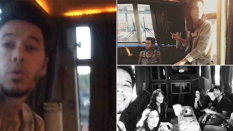 Sebastián Ortega, su novia y sus amigos viajaron en motorhome a ver a Pearl Jam. Fotos: Instagram.