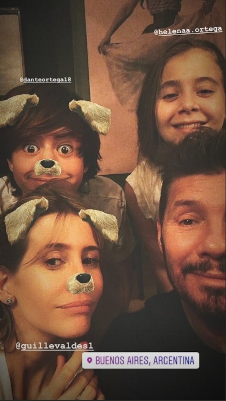 ¡Selfie ensamblada! La divertida foto de Marcelo Tinelli con Guillermina Valdés y sus hijos Dante y Paloma