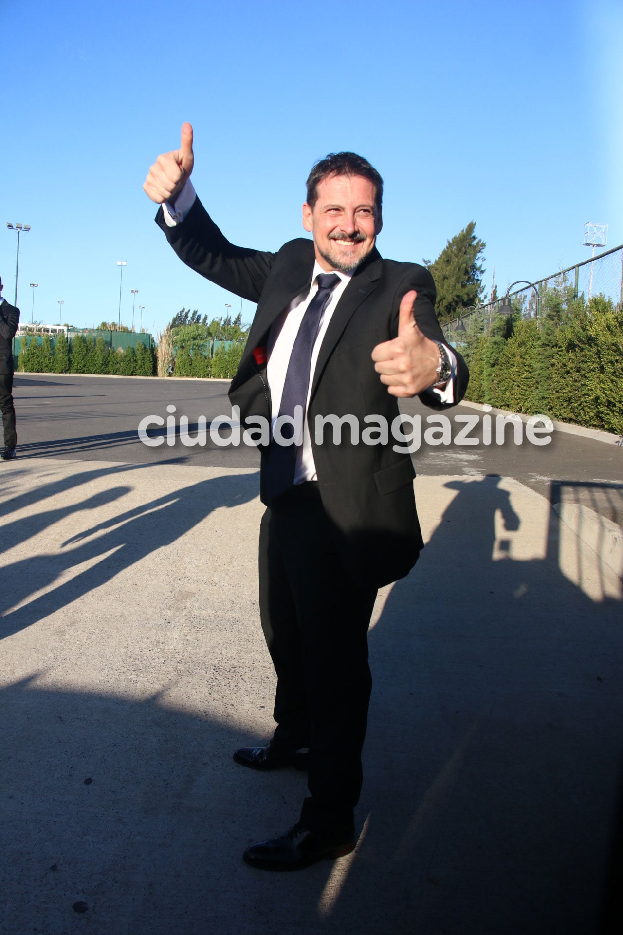 Sergio Verón, en el casamiento de Jorge Rial y Romina Pereiro (Foto: Movilpress)