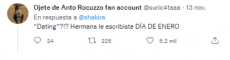 Shakira lanzó un tweet sobre su ex Antonio de la Rúa que generó polémica: "Estaba saliendo con un argentino"