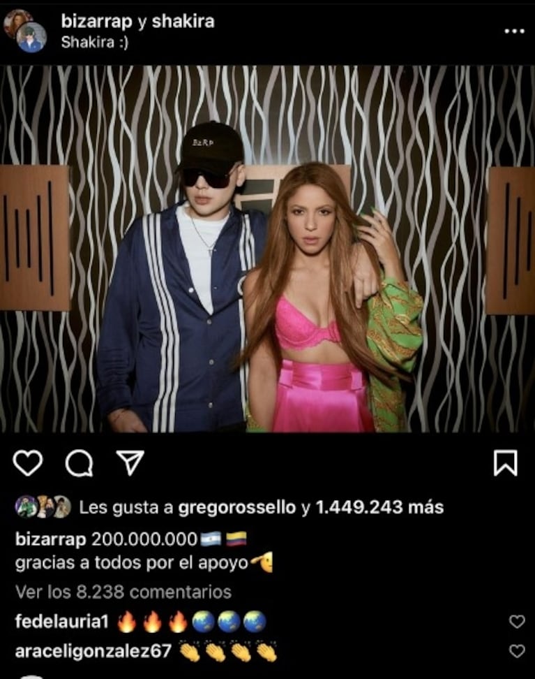 Shakira y Bizarrap consiguen un récord mundial gracias a Gerard Piqué