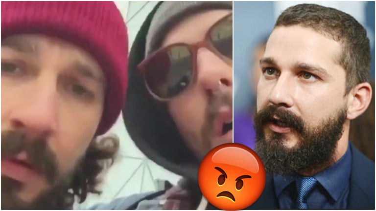 Shia Labeouf fue arrestado tras empujar a un hombre que disparó una frase antisemita (Fotos: Captura y Web)