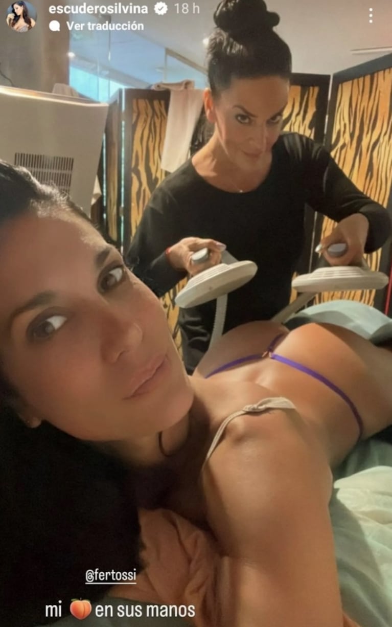 Silvina Escudero se hizo una audaz selfie desde un centro de estética