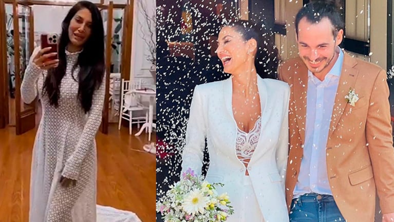 Silvina Escudero sorprendió al lucir el vestido de novia que usó su mamá antes de su gran boda.