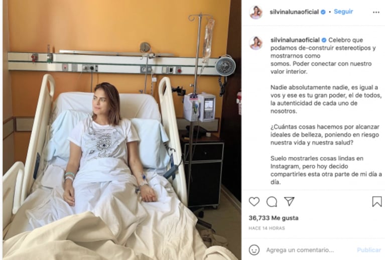 Silvina Luna se mostró internada y abrió su corazón para explicar su problema de salud: "Mis riñones no funcionan bien"