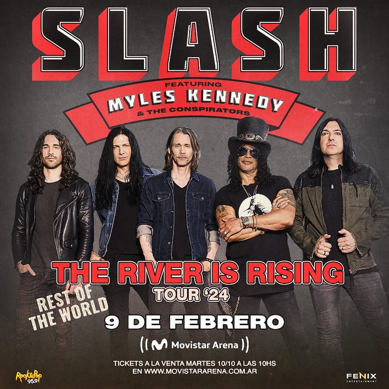 Slash en Argentina junto a Myles Kennedy & The Conspirators: cuándo y dónde es el show