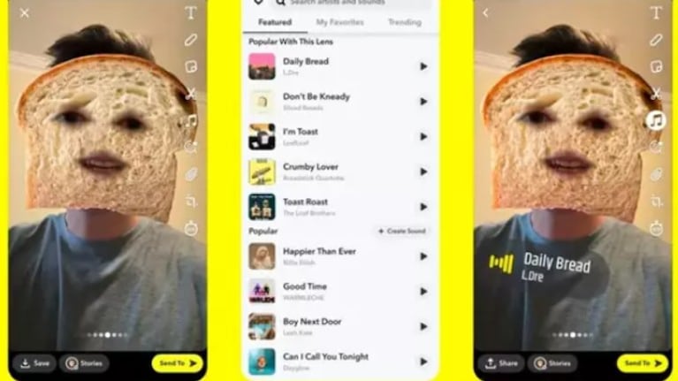 Snapchat introduce Recomendaciones de sonido para Lentes y sincronizaciones para el carrete