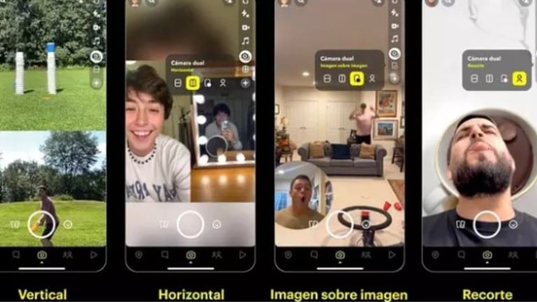 Snapchat lanza Dual Camera, una función para capturar contenido desde las lentes frontal y trasera al mismo tiempo