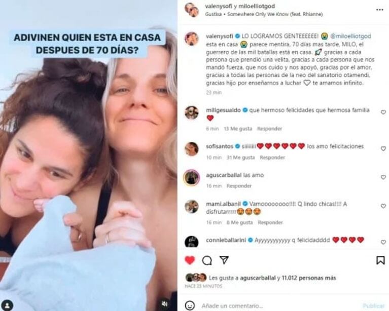 Sofía Elliot y Valentina Godfrid presentaron en sociedad a su hijo Milo:  "El guerrero más grande"