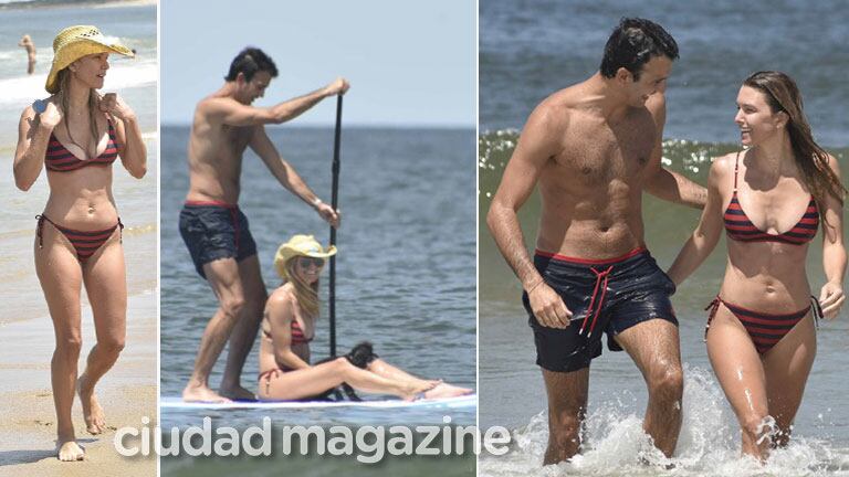 Sofía Zámolo y Joe Uriburu, enamoradísimos en Punta del Este. Foto: GM Press Punta.