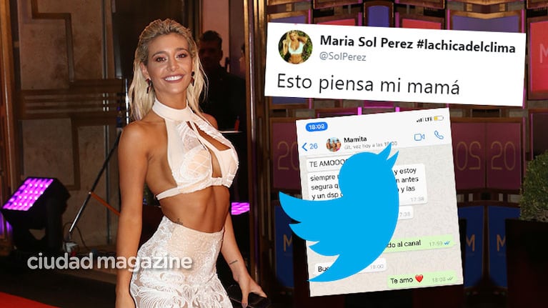 Sol Pérez reveló un chat con su madre, tras las críticas a su look del MF 2018: Siempre marcás tendencia