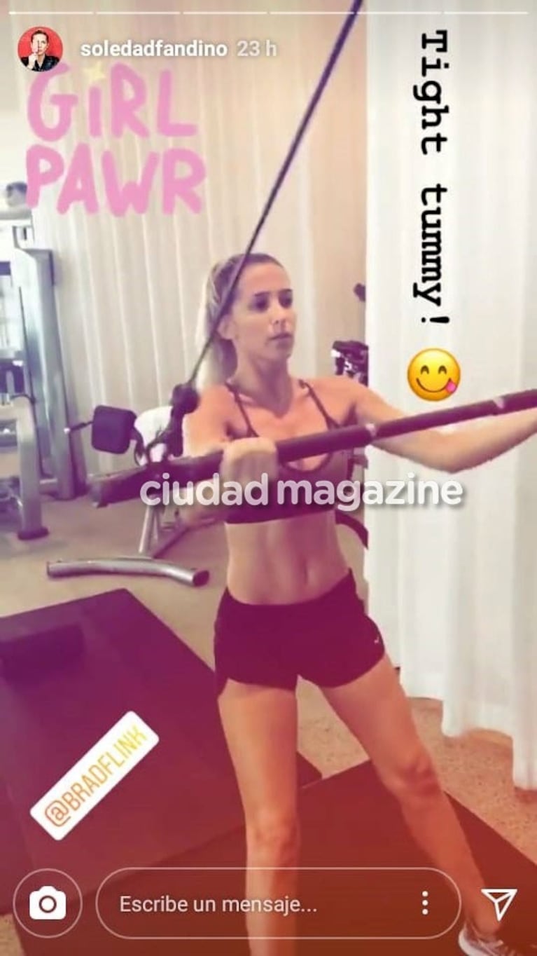 Soledad Fandiño y su nueva vida ¿de soltera?: súper sexy en el gym y salida nocturna con amigas