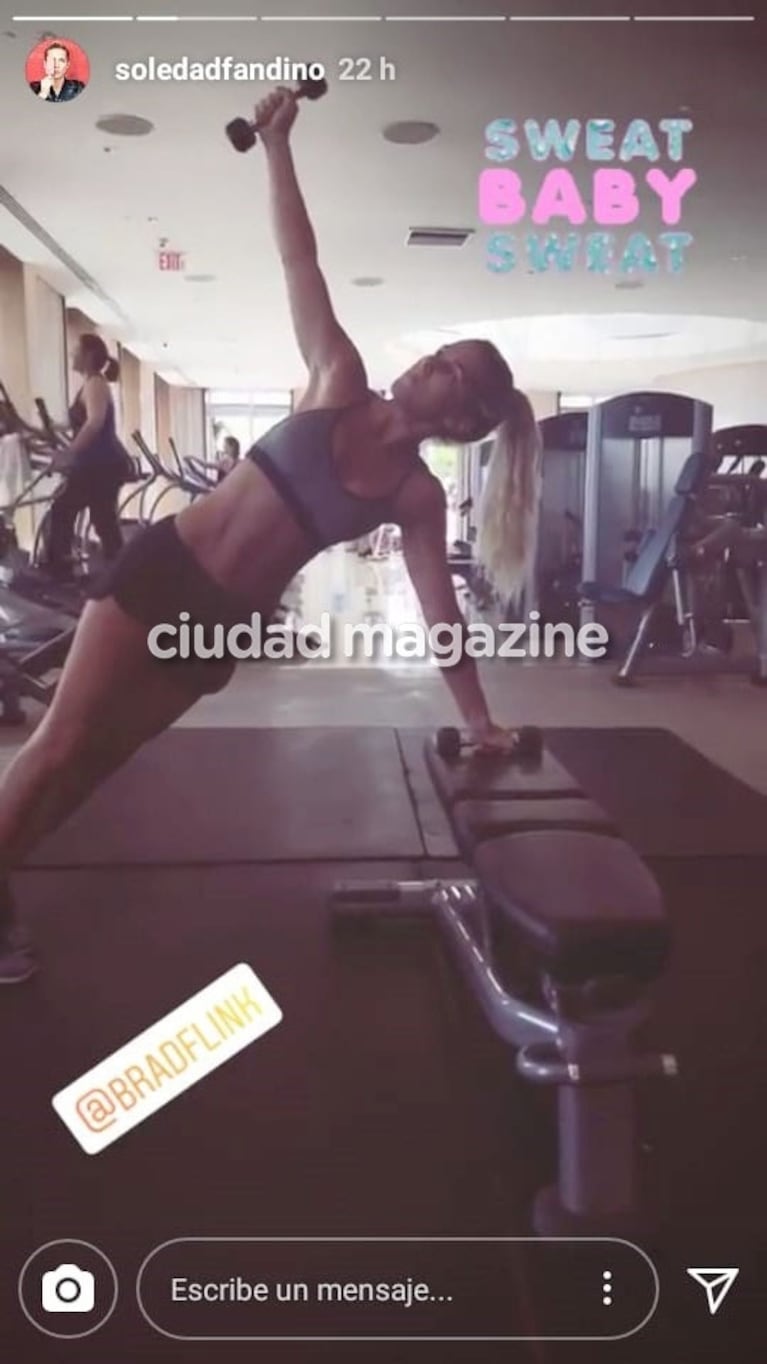 Soledad Fandiño y su nueva vida ¿de soltera?: súper sexy en el gym y salida nocturna con amigas