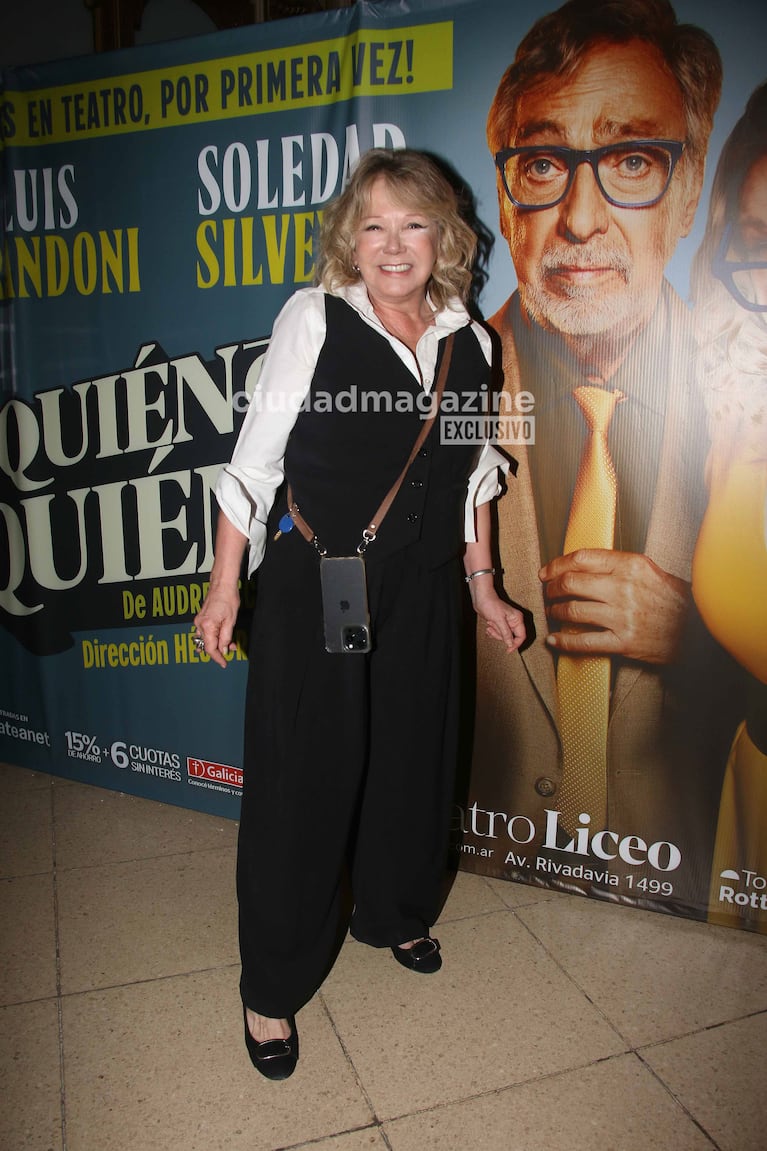 Soledad Silveyra en el teatro en el día de su cumpleaños.