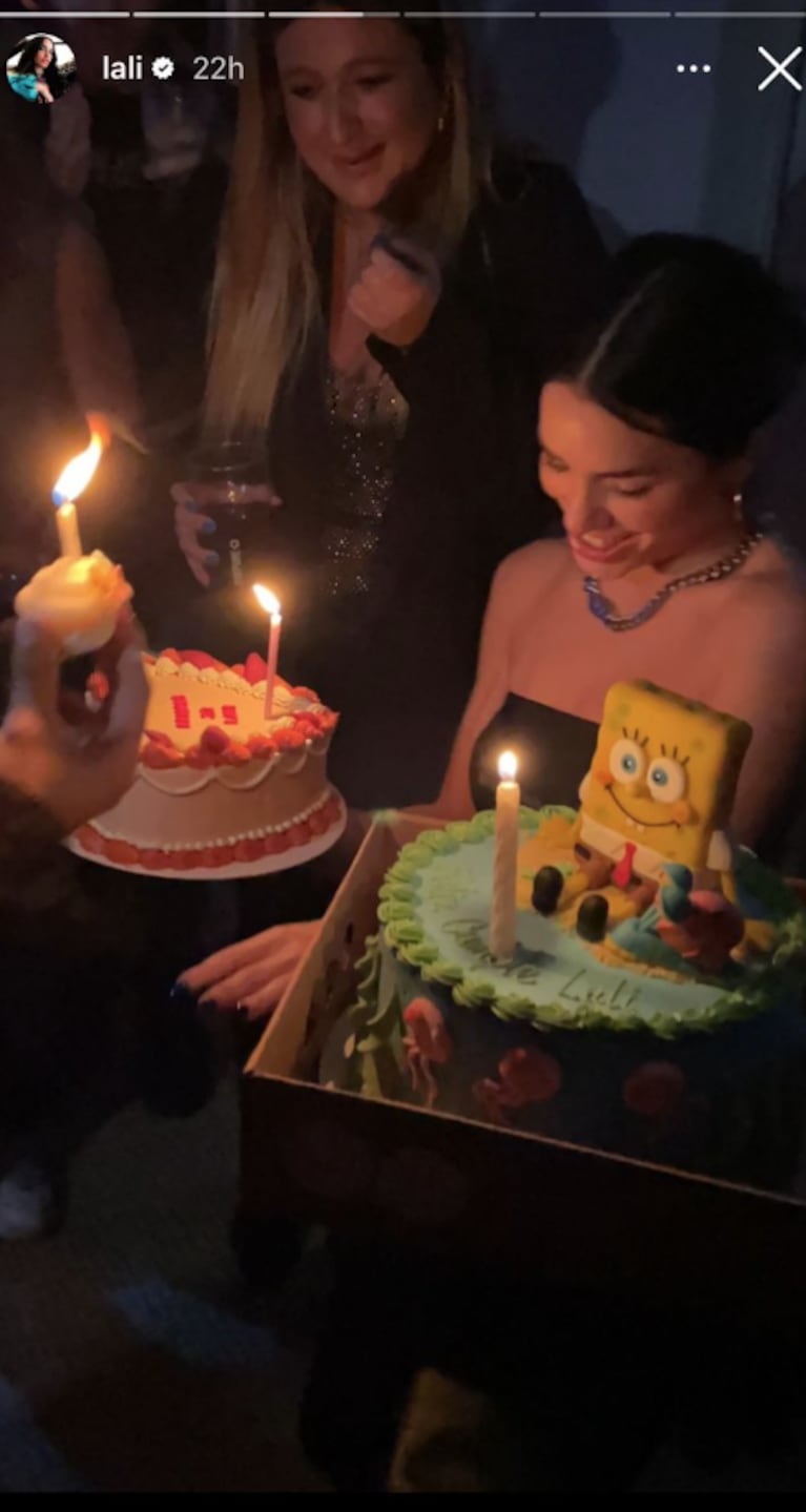 Sorprendieron a Lali Espósito con dos tiernas tortas infantiles en su cumpleaños: el álbum de fotos