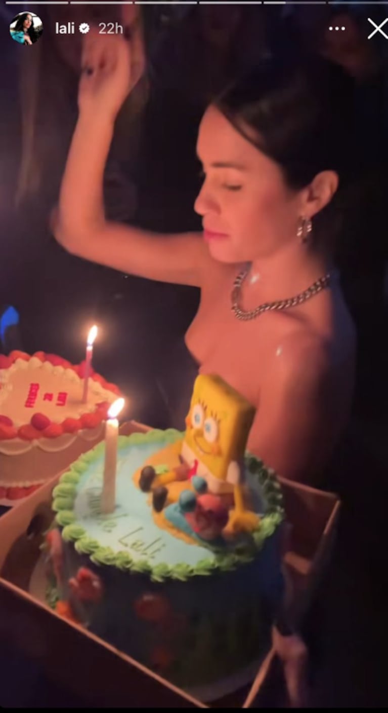 Sorprendieron a Lali Espósito con dos tiernas tortas infantiles en su cumpleaños: el álbum de fotos