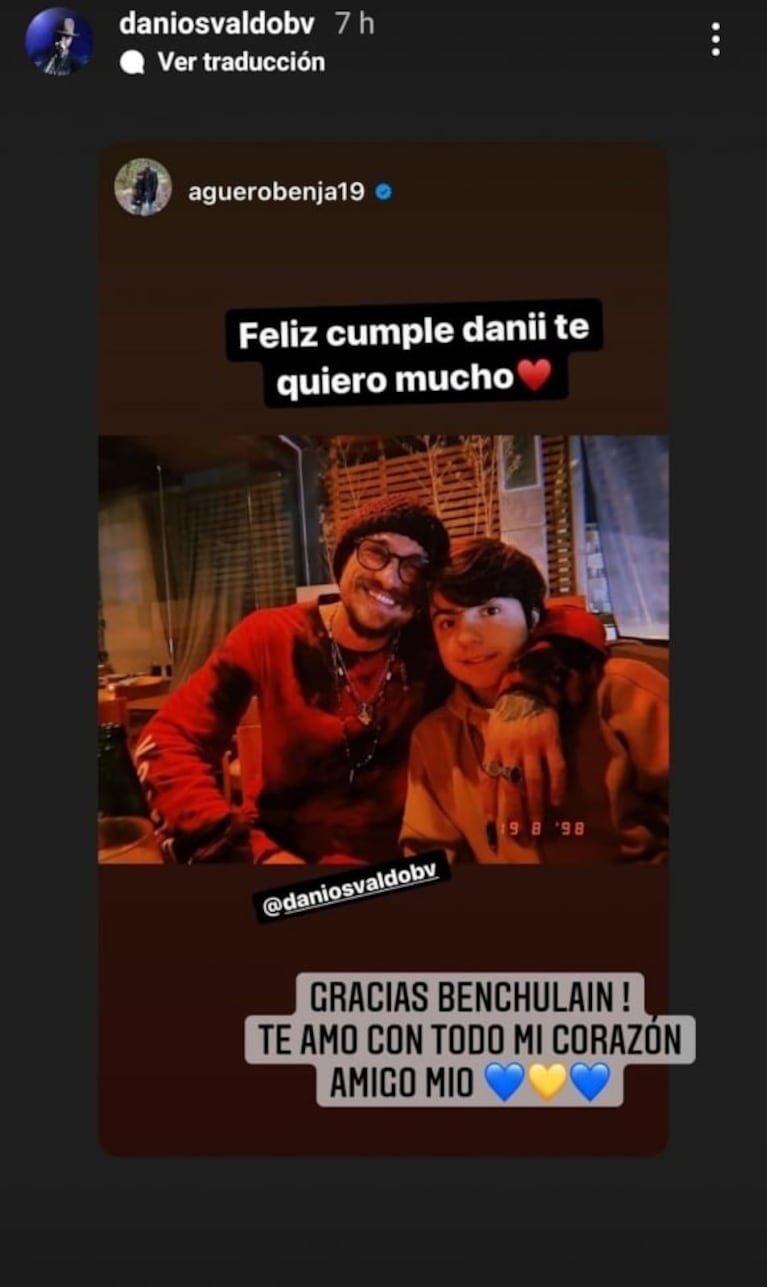 Sorpresivo saludo de cumpleaños de Benjamín Agüero, el hijo de Gianinna Maradona, a Daniel Osvaldo