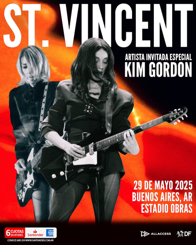 St. Vincent + Kim Gordon en Argentina: fecha y entradas para el show en Obras 