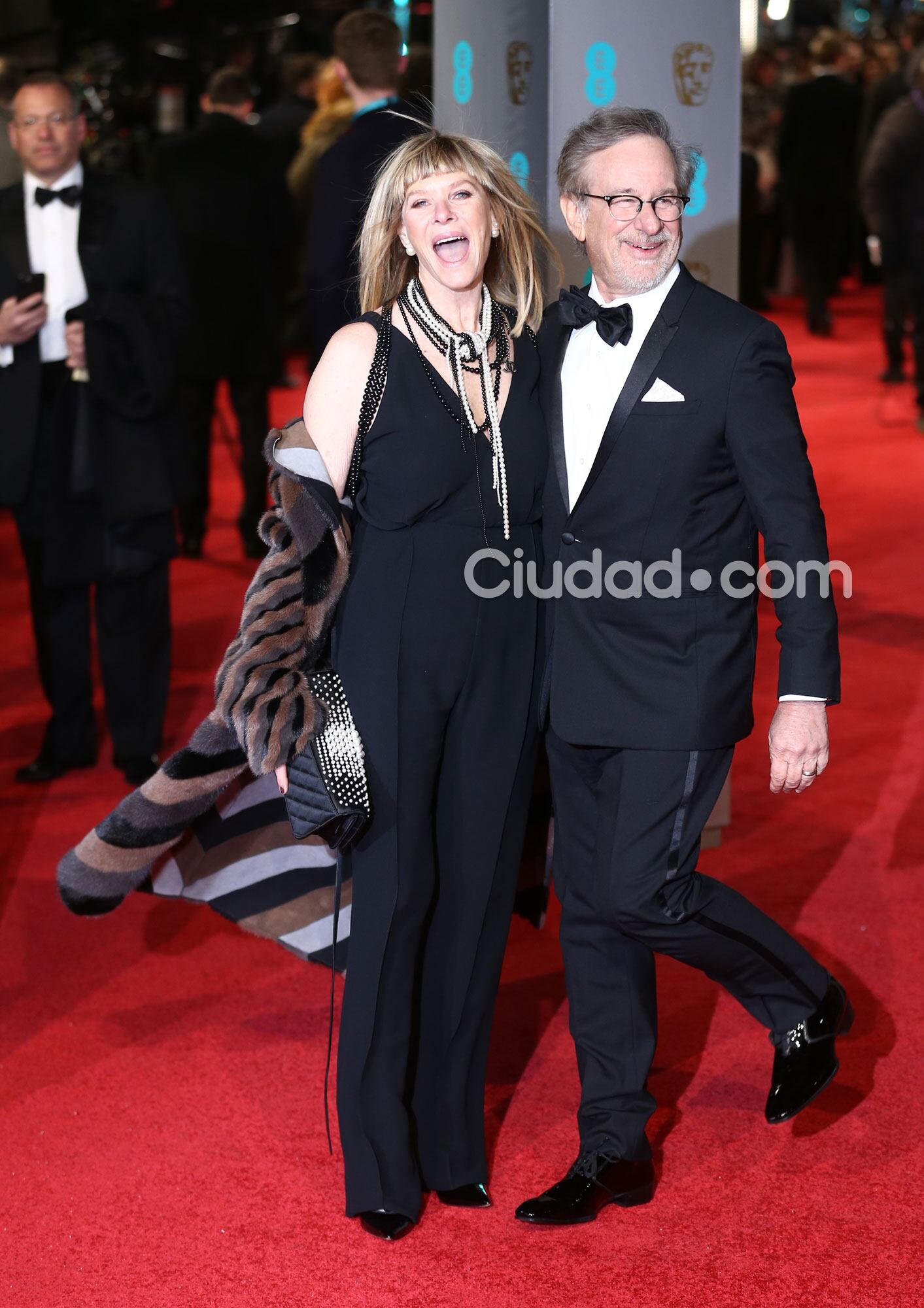 Steven Spielberg y su esposa, entre los más divertidos del evento (Fotos: AFP). 