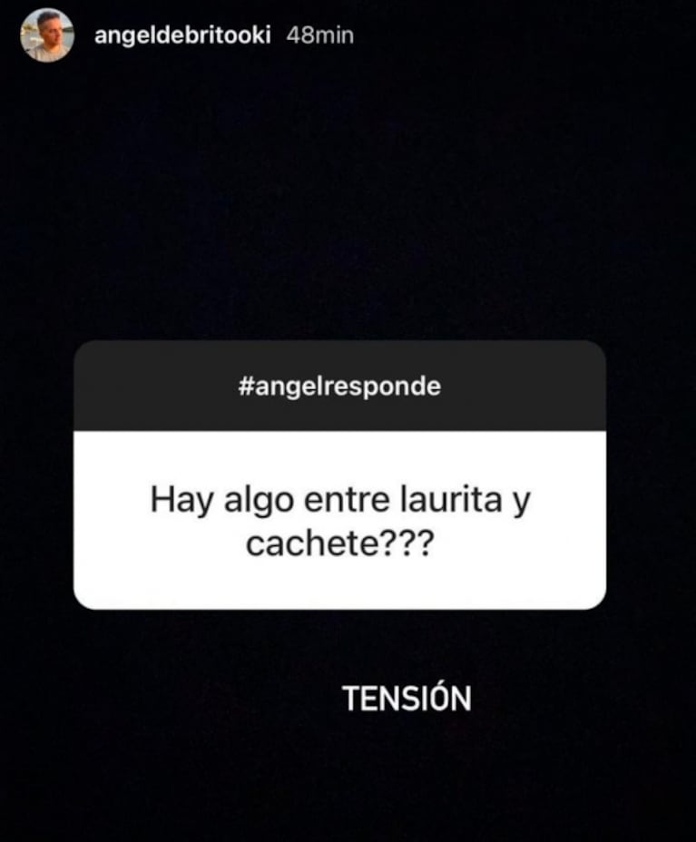 Sugerente respuesta de Ángel de Brito cuando le preguntaron si pasa algo entre Laurita Fernández y Cachete Sierra: "Tensión"