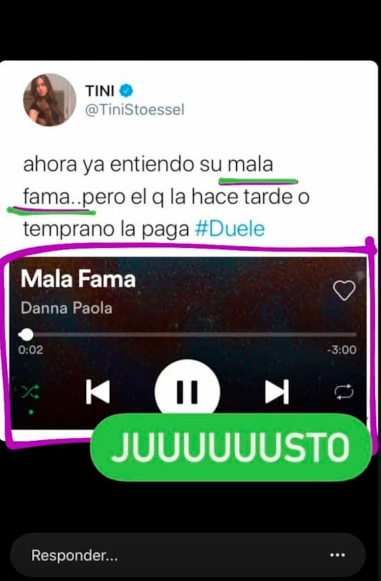 Sugestivo tweet de Tini Stoessel que hizo estallar a los fans: ¿palito para Sebastián Yatra y Danna Paola?