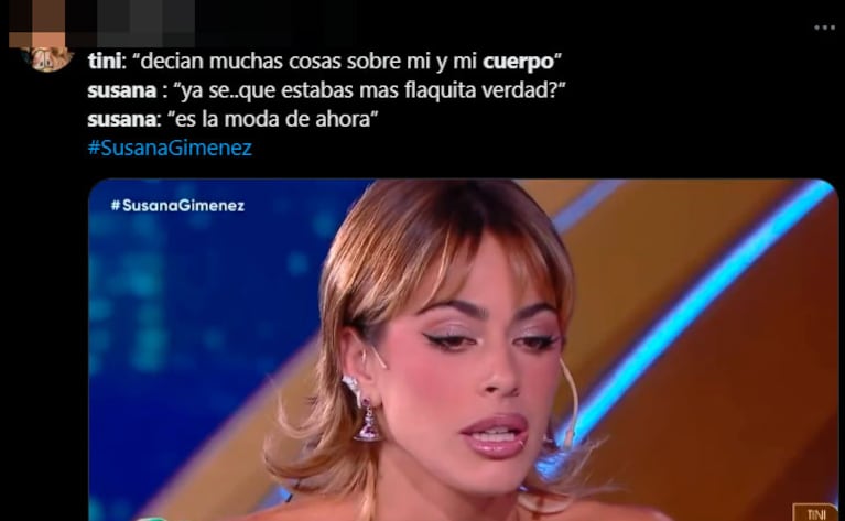 Susana Giménez opinó del cuerpo de Tini Stoessel y los fanáticos se indignaron en las redes