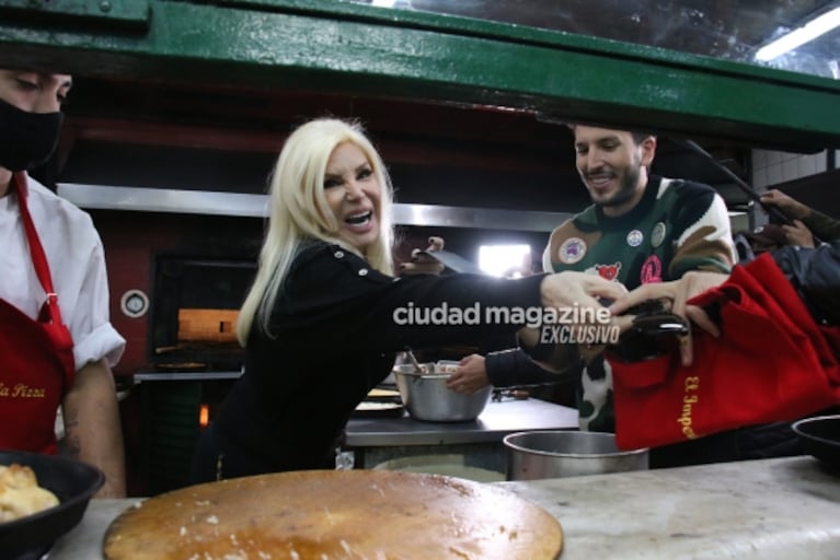 Susana Giménez y Sebastián Yatra aparecieron de sorpresa en una pizzería: las fotos del divertido momento