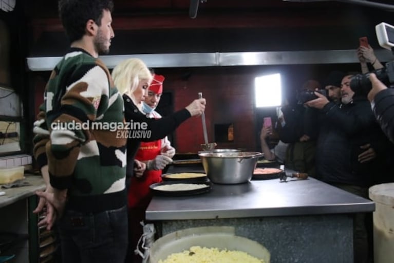 Susana Giménez y Sebastián Yatra aparecieron de sorpresa en una pizzería: las fotos del divertido momento